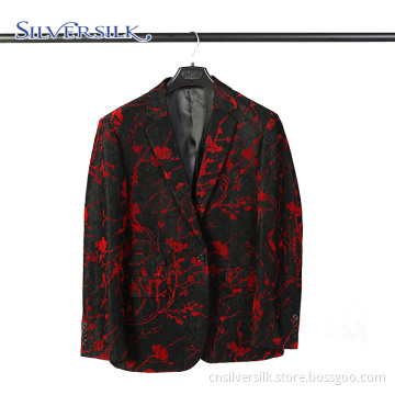 Sparkly Floral Casual Suit Full Dress Bestickter Blazer